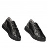 Casual/sport sko 6048 sort kombineret