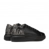 Casual/sport sko 6048 sort kombineret