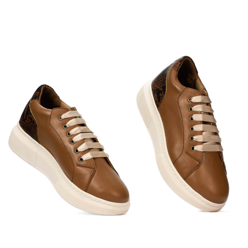 Casual/sport sko 6048 kombineret brun