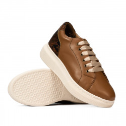 Casual/sport sko 6048 kombineret brun