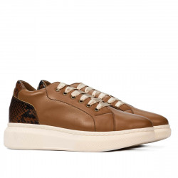 Casual/sport sko 6048 kombineret brun