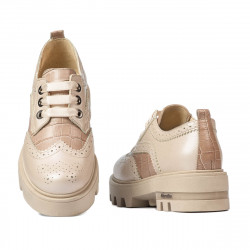 Casual damesko 6047 beige kombineret