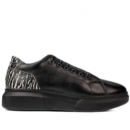 Casual/sport sko 6048 sort kombineret