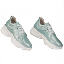 Kvinde sportssko 6046 turkis perlemor