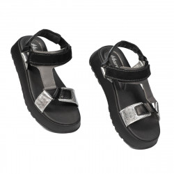 Damesandaler 5082 sort kombineret