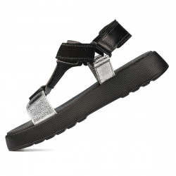 Damesandaler 5082 sort kombineret