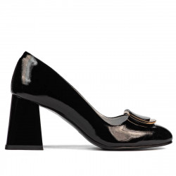 Elegant dame sko 1291 sort lak