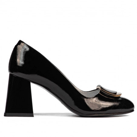 Elegant dame sko 1291 sort lak