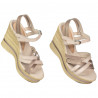 Damesandaler 5086 beige perlemor kombineret