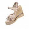 Damesandaler 5086 beige perlemor kombineret