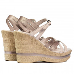 Damesandaler 5086 beige perlemor kombineret