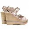 Damesandaler 5086 beige perlemor kombineret