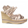 Damesandaler 5086 beige perlemor kombineret