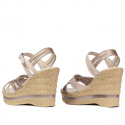 Damesandaler 5086 beige perlemor kombineret
