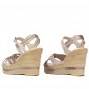 Damesandaler 5086 beige perlemor kombineret