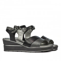 Damesandaler 5087 sort kombineret