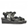 Damesandaler 5087 sort kombineret