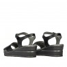 Damesandaler 5087 sort kombineret