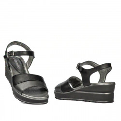 Damesandaler 5087 sort kombineret