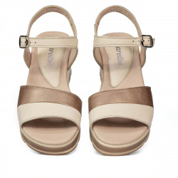 Damesandaler 5087 beige kombineret