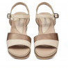Damesandaler 5087 beige kombineret