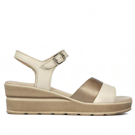 Damesandaler 5087 beige kombineret