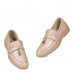 Dame mokkasiner 6054 pudder perlemor