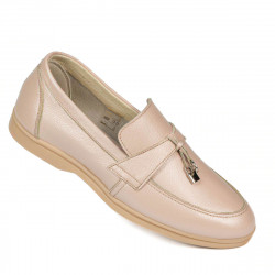 Dame mokkasiner 6054 pudder perlemor