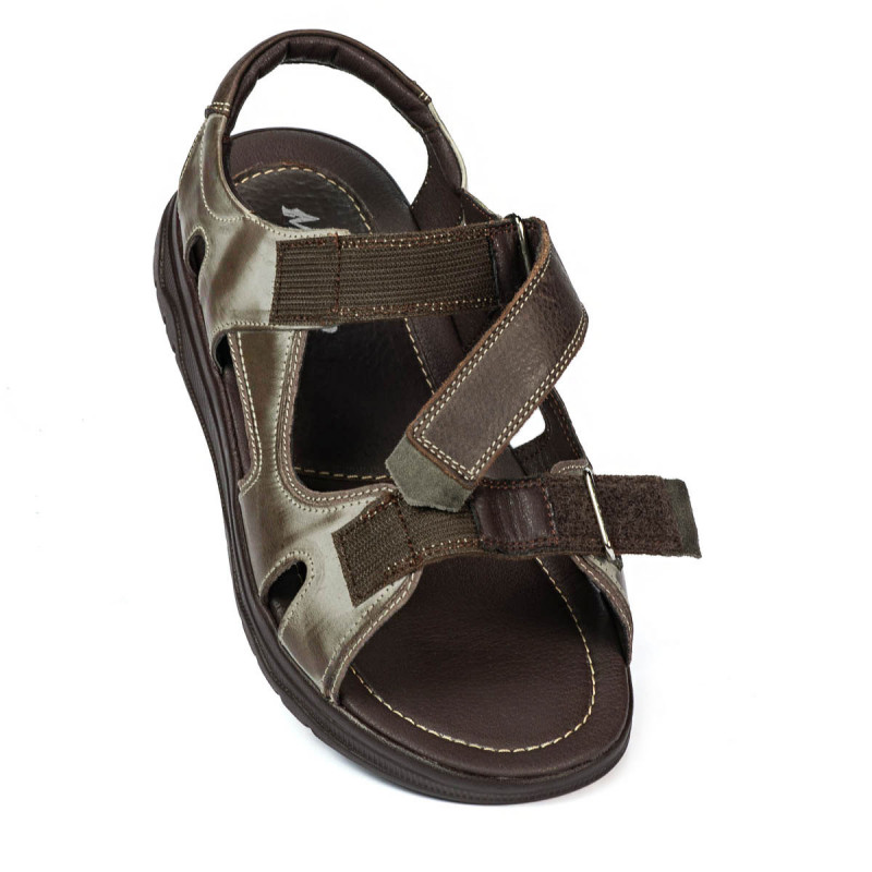Herresandaler 319 i kombineret kaffefarve
