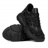 Dame sportssko 6053 sort camouflage kombineret