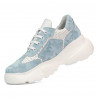 Damesneakers 6053 blå camouflage kombineret