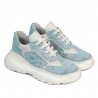 Damesneakers 6053 blå camouflage kombineret