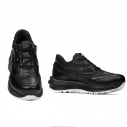 Damesneakers 6055 sort kombineret