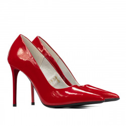 Elegant dame sko 1289 lak rød