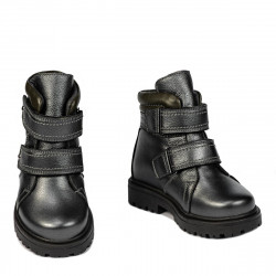 Småbørnsstøvler 109c grå perleeffekt kombineret