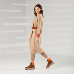 Dame støvler 3373 brune kombineret lifestyle