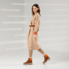 Dame støvler 3373 brune kombineret lifestyle