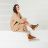 Dame støvler 3373 brune kombineret lifestyle