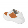 Damesneakers 6059 hvid+orange