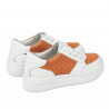 Damesneakers 6059 hvid+orange