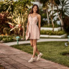 Casual damesko 6047 beige kombineret lifestyle