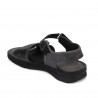 Damesandaler 5090 sort metalisk kombineret