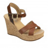Damesandaler 5095 brun kombineret