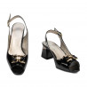 Dame sandaler 1297 sort lak