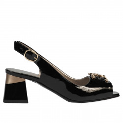 Dame sandaler 1297 sort lak