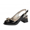 Dame sandaler 1297 sort lak