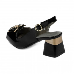 Dame sandaler 1297 sort lak