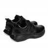 Damesneakers 6060 sort kombineret