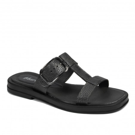 Damesandaler 5091 sort metallisk