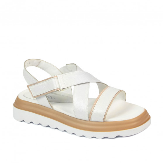 Damesandaler 5092 hvid kombineret